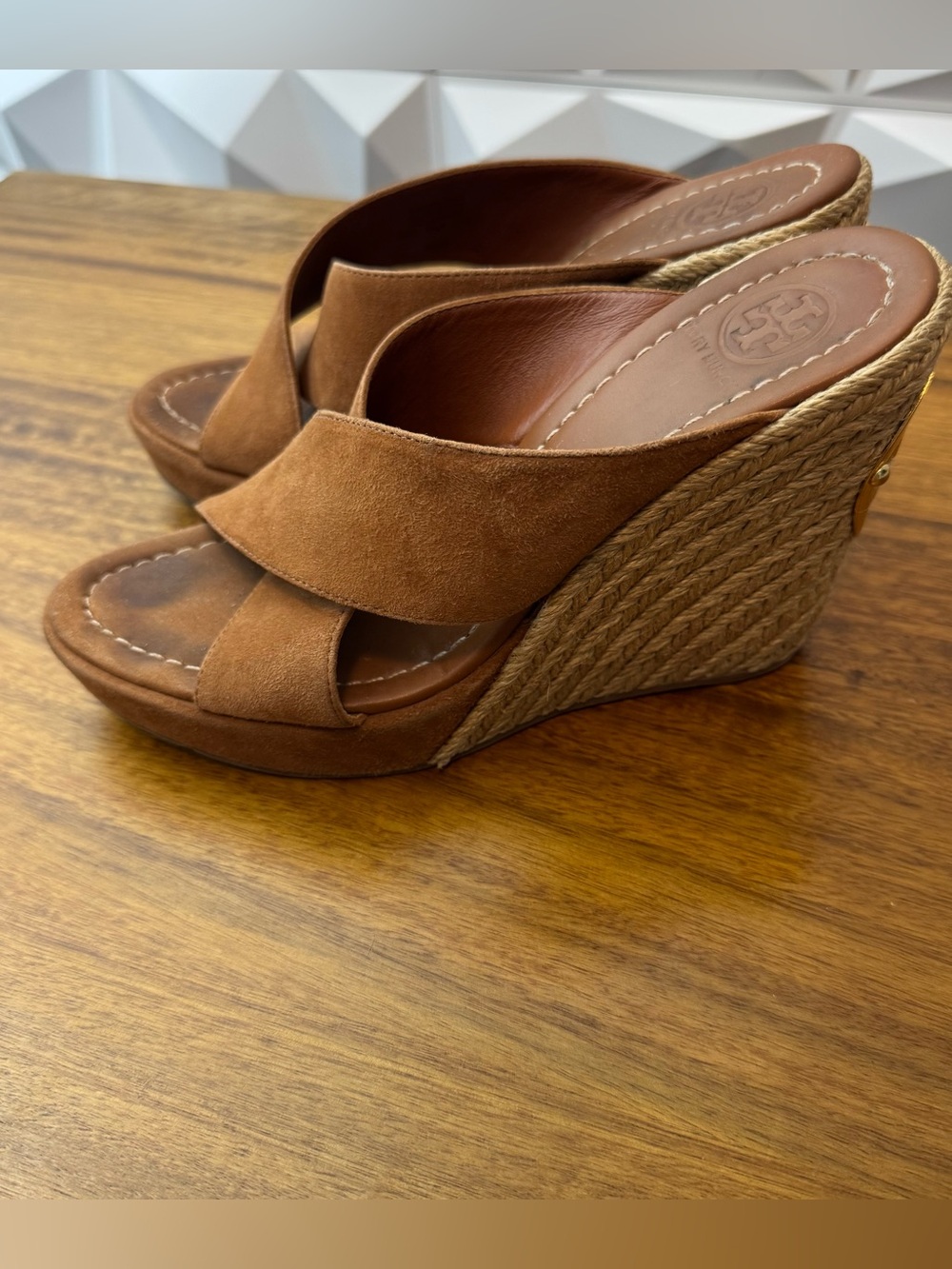 Tory Burch Bailey Wedge Platform Mules/ Espadrille 6.5